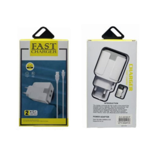 CARGADOR CON 2 ENTRADAS USB TIPO IPHONE