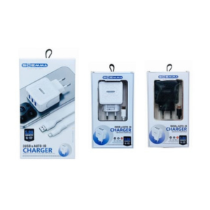 CARGADOR CON 3 ENTRADAS USB A TIPO IPHONE