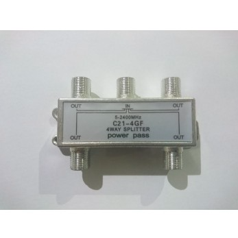 ADAPTADOR SPLITTER SATELITAL 2400MHZ 1 A 4