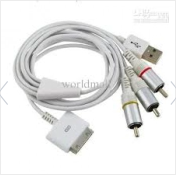 CABLE RCA+USB A IPHONE