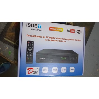  DECO DE TV ISDB-T HDTV HD MODEL U-006 NUEVO SIN CABLE HDTV